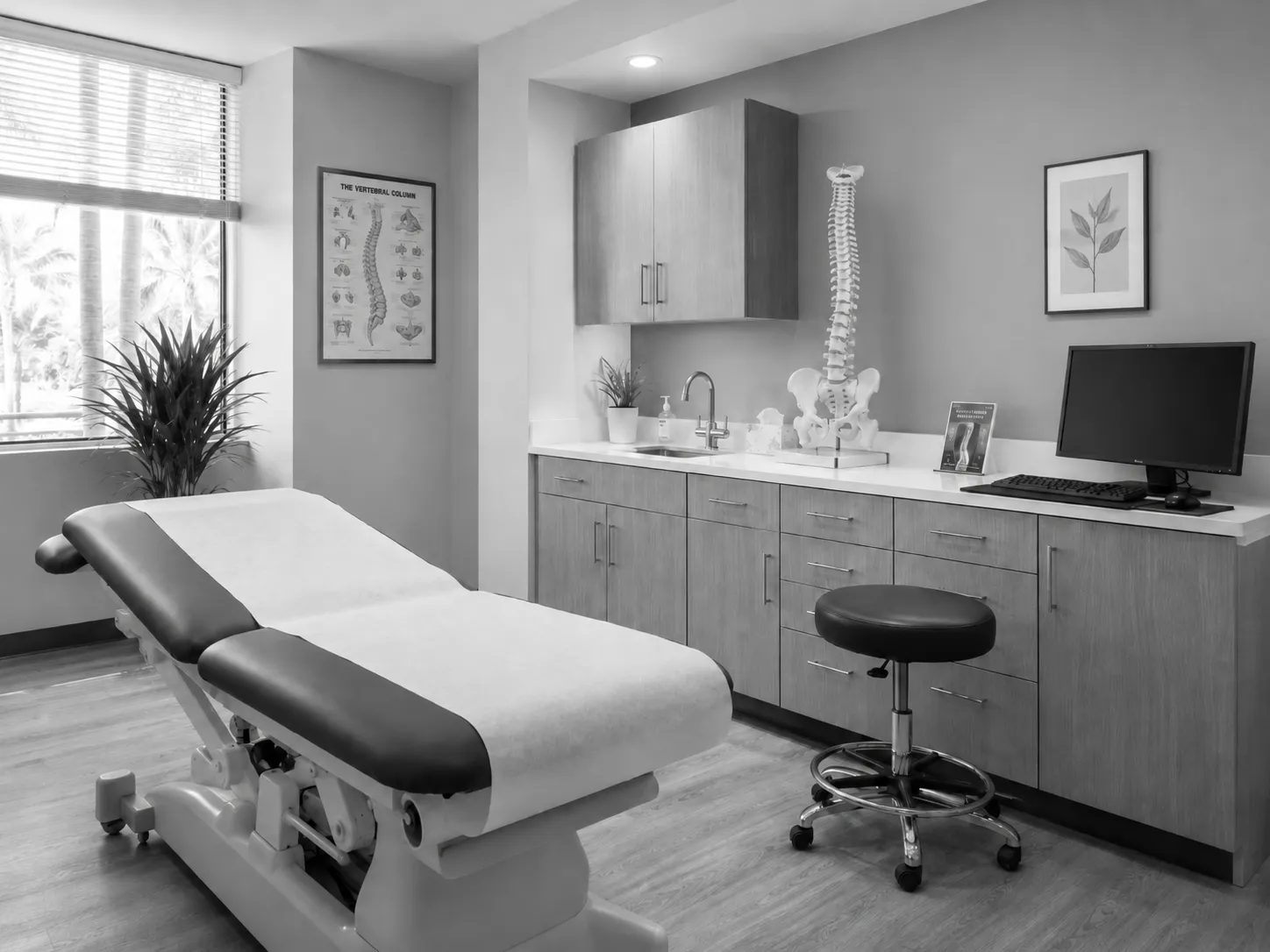 Brandon A. Ortega, MD spine care exam room